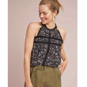 Anthropologie Maeve Sleeveless Floral Print Blouse. Like New!